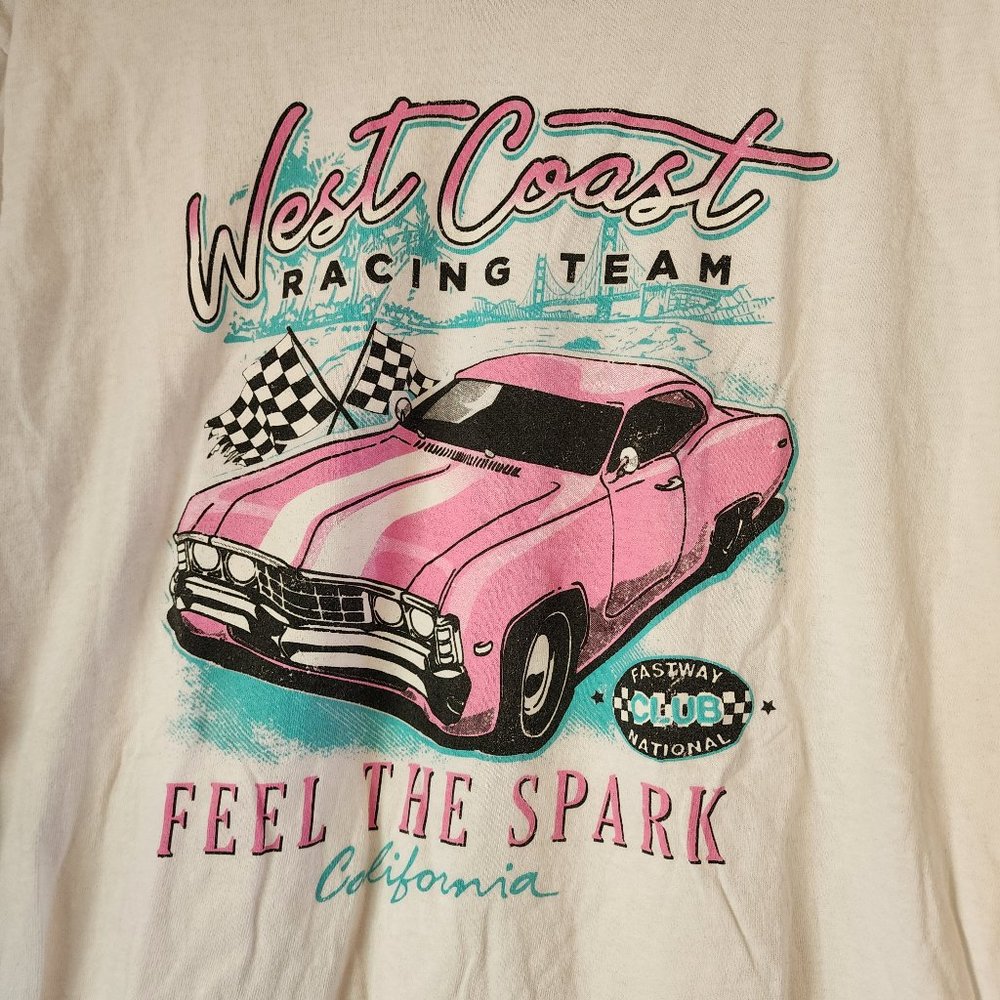 Full Tilt Long Sleeve Tee West Cost Racing Feel the Spark, Size M, Casual.